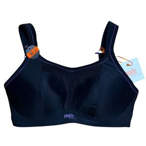 Panache Sport Marvel Wireless Sports Bra NWT In Black Sz 34DD